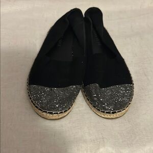 Kendall & Kylie Black and Silver Espadrilles